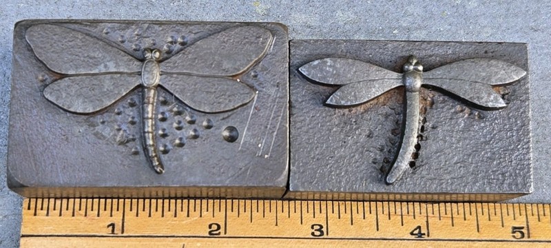 Antique Steel Mold Die Hub Stamp Jewelry Tool Pendant Insect Dragonfly Lot 