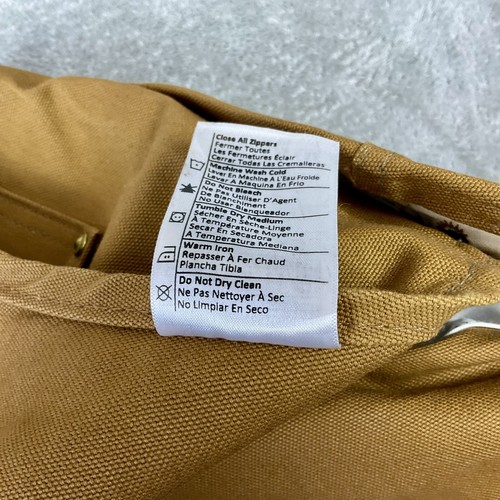 Carhartt Overalls Mens 46x32 Duck Canvas Bibs Zip To Thigh Unlined Workwear R37 - Picture 6 of 16