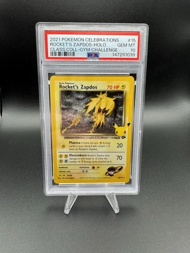 PSA 10 | Pokemon Celebrations Rocket's Zapdos Holo Classic Collection 15/132
