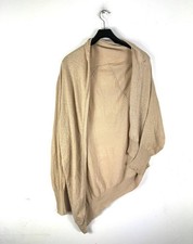 Y's Yohji Yamamoto Asymmetric Knit Cardigan Beige Hemp Cotton Blend Size 3 MINT