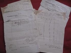 1865 Confederate States CS Nitre & Mining Service Receipts Civil War Documents