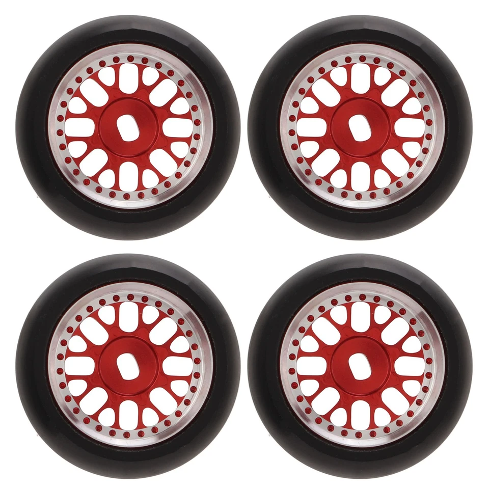 4pcs 16 Pairs RC Tire Aluminum Alloy Improving Stability Glossy For 1/28 RC - Bild 3 von 4