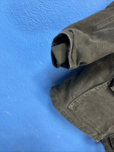 Vtg. Carhartt Canvas Duster Coat Work Jacket C70 MOS Sz. 2XL Moss Green Sherpa - Picture 3 of 5