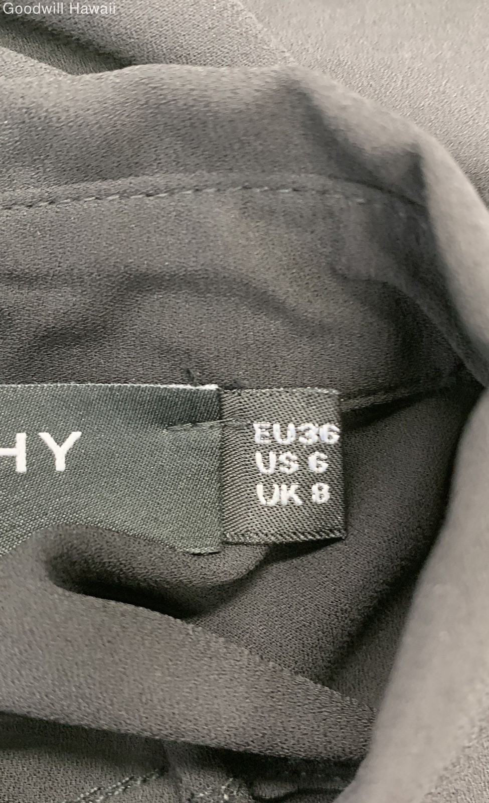 GIVENCHY Black Long Sleeve Button Poly/Poly Blend… - image 5