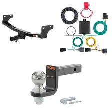 CURT Class 2 Trailer Hitch & Wiring Harness Tow Package, 45148 Ball Mount 12057