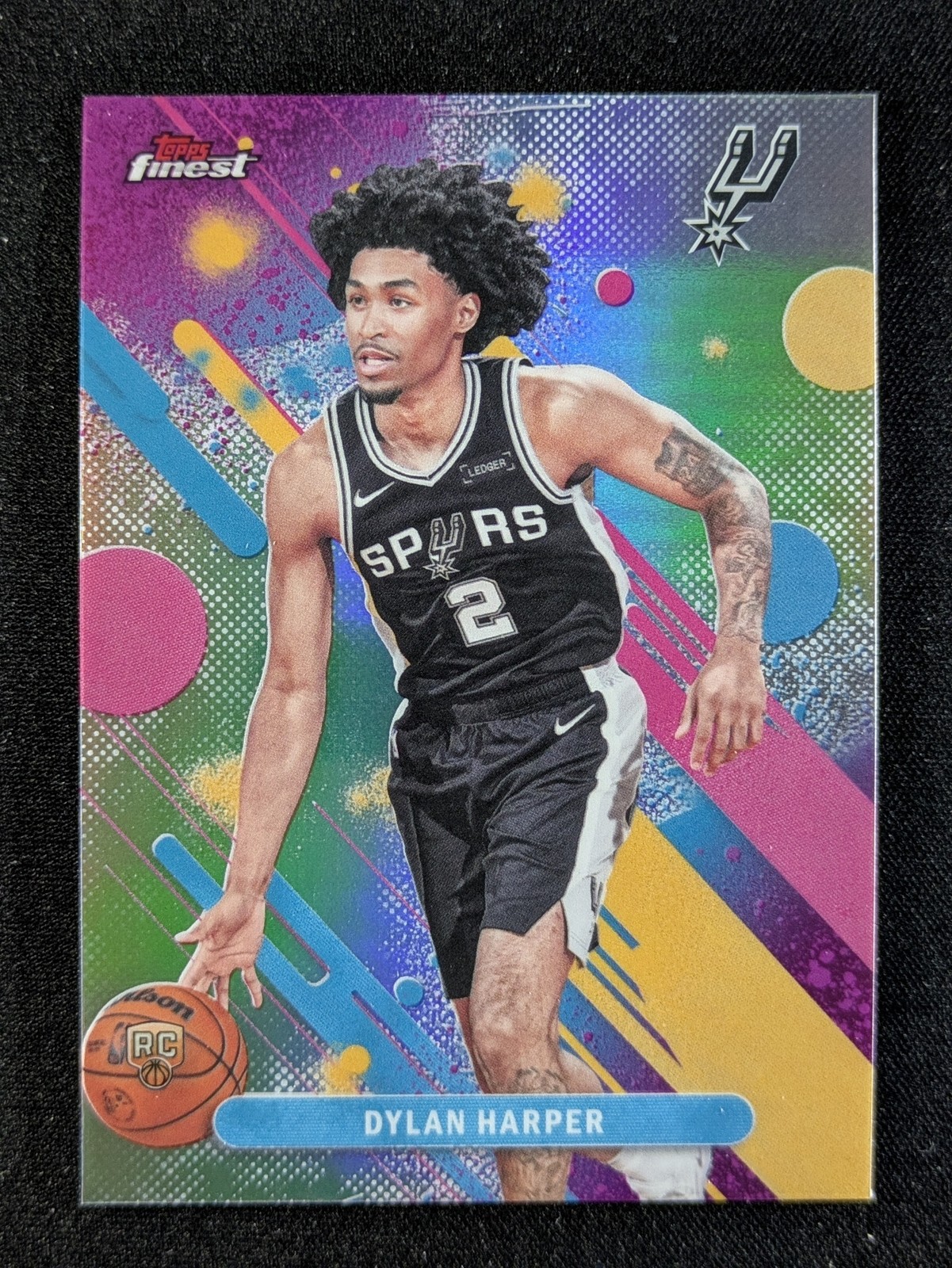 2025-26 Topps Finest DYLAN HARPER RC Refractor Common San Antonio Spurs #2
