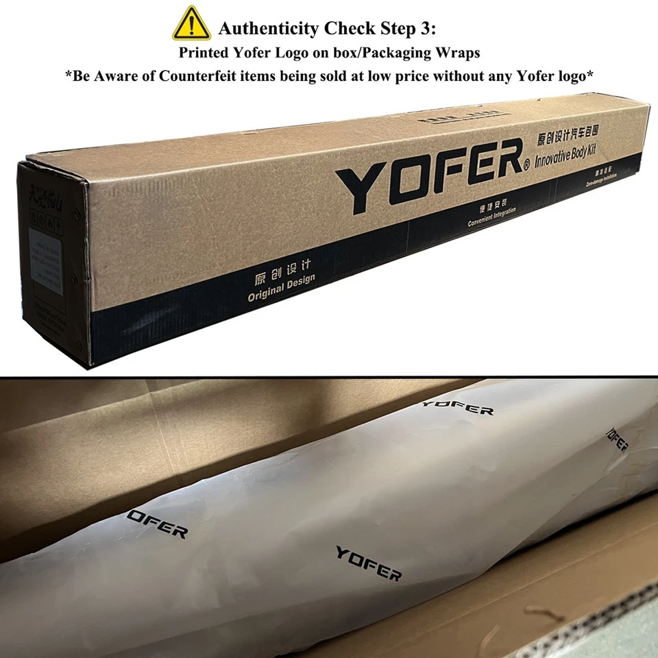 For 22-26 Honda Civic Sedan Yofer V2 Gloss Black Rear Diffuser Kit W/ White LED - Image 3 of 4