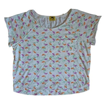 Kealopiko Shirt Womens Small Floral Organic Cotton Hawaiian 