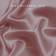 Old Rose 100 Pure Mulberry Silk Fabric by the Yard 44" width 19 mm 6A Grade