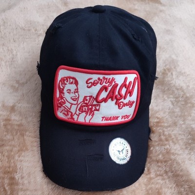 MUKA The Original Brand ''Sorry Cash Only Thank You'' Distressed Adjustable Cap
