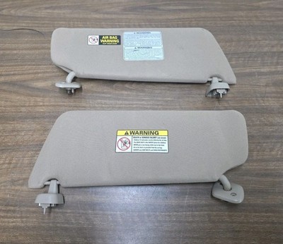 (Pair) 2000-2003 Ford F150 19'' LH & RH Sides Tan Cloth Sun Visors Set OEM