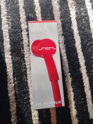 SOL REPUBLIC Jax Wired 1-Button In-Ear Headphones in Red 1112-33 Brand New