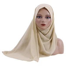 Women Long Scarf Chiffon Turban Muslim Scarves Hijab Cover Wrap Shawls Islamic