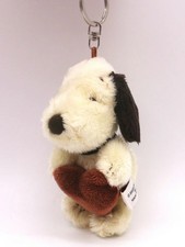 Nakajima Corporation Snoopy Moco Brown Petit Fluffy Mascot Mocha Keychain 12cm