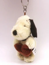 Nakajima Corporation Snoopy Moco Brown Petit Fluffy Mascot Mocha Keychain 12cm