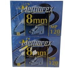 Set of 2 Memorex 8mm Camcorder Video Cassette MP 120 Sealed New