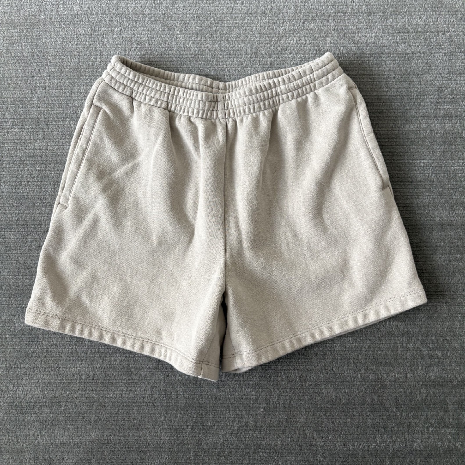Skims Womens Beige Fleece Sweat Shorts Size XS Pull On Elastic Waist 4