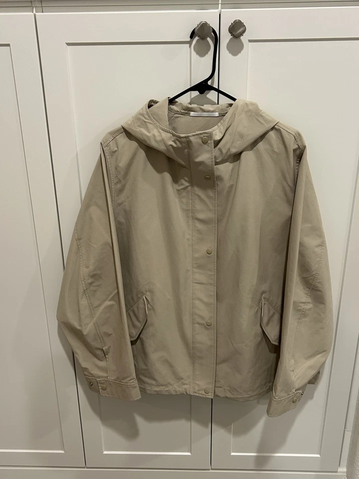 Linda Parka Uniqlo Mescla de Algodão Bege Tamanho XL Nova em folha! - Imagem 2 de 4