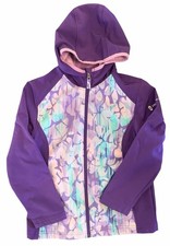 Free Country Soft-Shell Hooded Jacket Girls 10/12 Purple Design