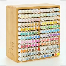 Marker Organizer for 168 Markers,Bamboo Wooden Desk Storage Hold 168 Markers