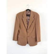 Chaps Ralph Lauren Blazer Pure New Wool Brown Vintage Made in Canada Mens 40