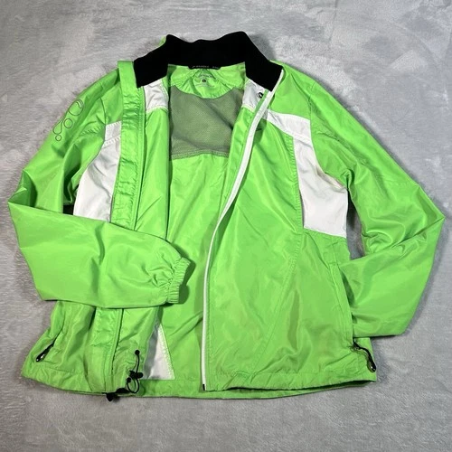 Brooks Shelter Technology Running Jacket Womens L Lime Green Reflective Outdoor