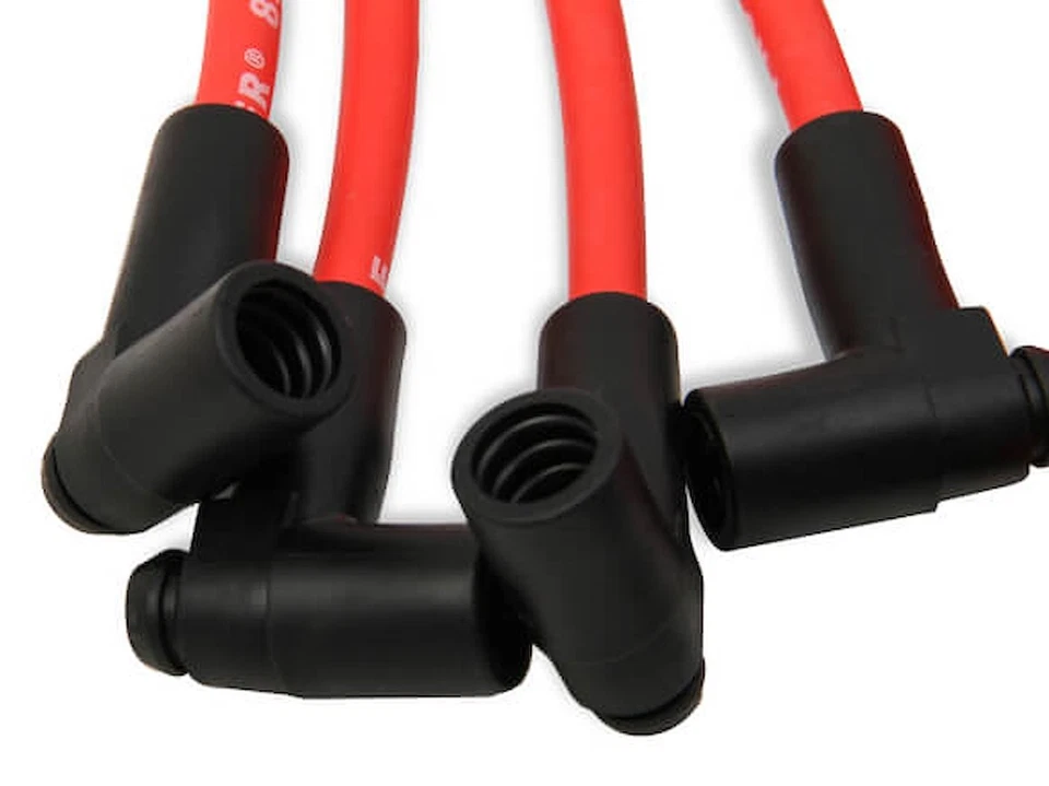 Juego de cables de bujía Mallory 600 8 mm rojo profesional bloque pequeño Chevy 350 90 HEI Di Foto 3 de 4