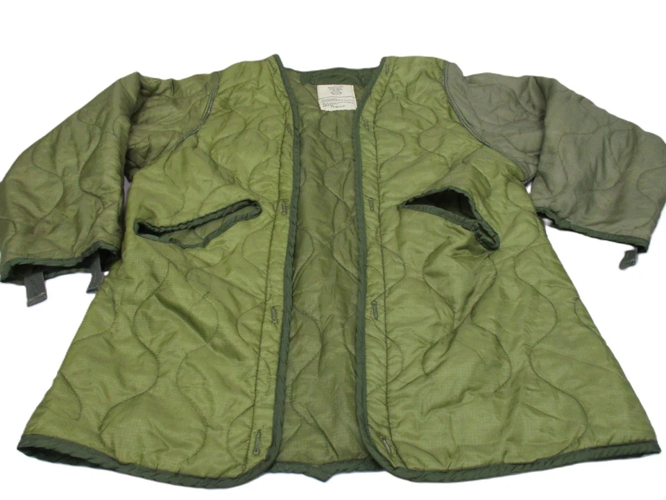 USGI OLIVE DRAB DESERT NIGHT CAMOUFLAGE PARKA QUILTED WOOBIE JACKET LINER - Image 3 of 4
