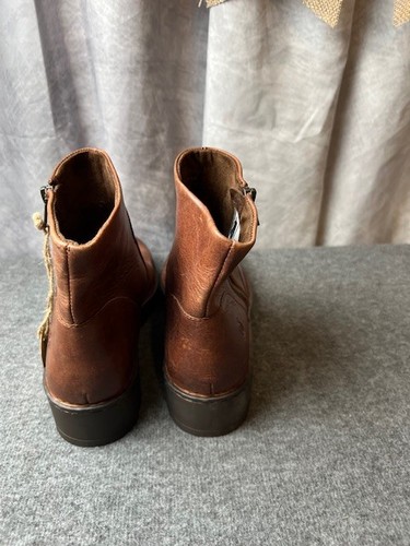 Born Tricia Zip Ankle Brown Boots – Sz 8.5M - Picture 4 of 10