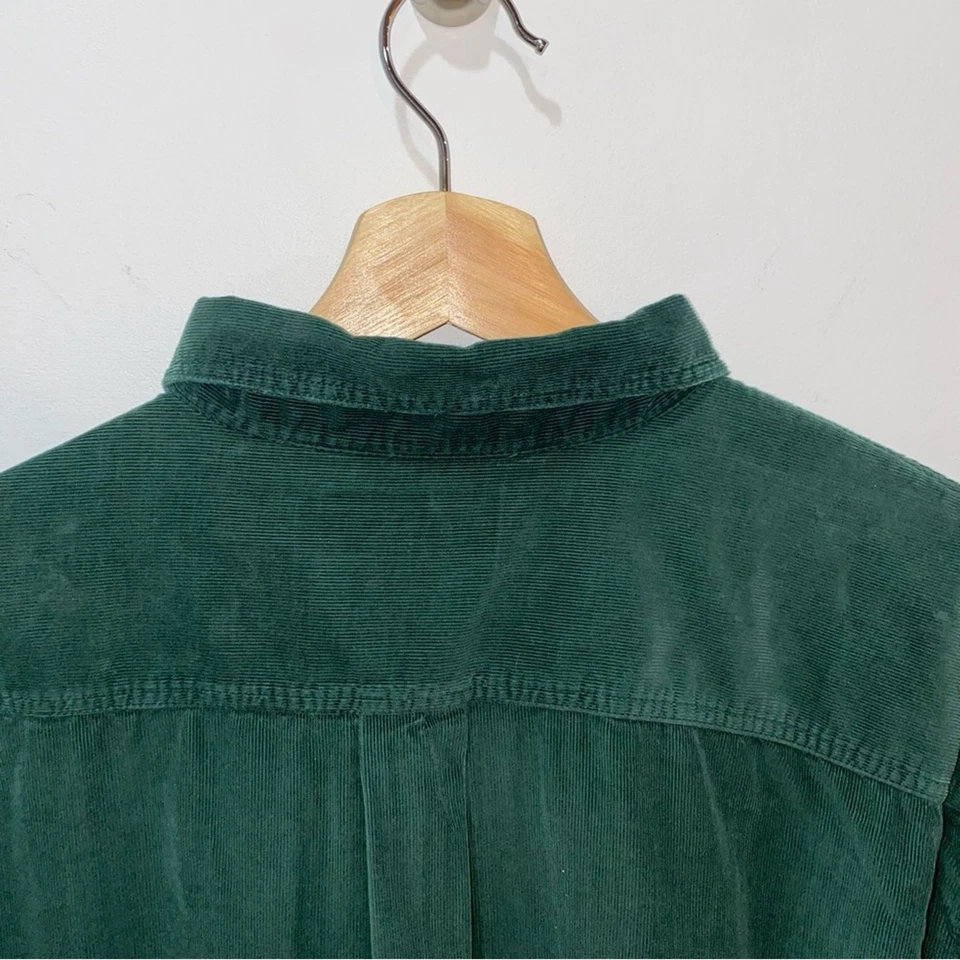 Pana 100 % algodón Croft & Barrow verde bosque oscuro abotonada, XL para hombre Foto 4 de 4