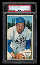 1964 Topps Giants Set-Break #  3 Sandy Koufax PSA 4 VG-EX