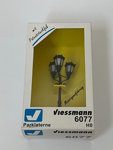 6067- 2 lámparas de parque Viessmann H0 cada una - 3 luces - nuevas y probadas - bombillas (no LED) | Zustand: New
