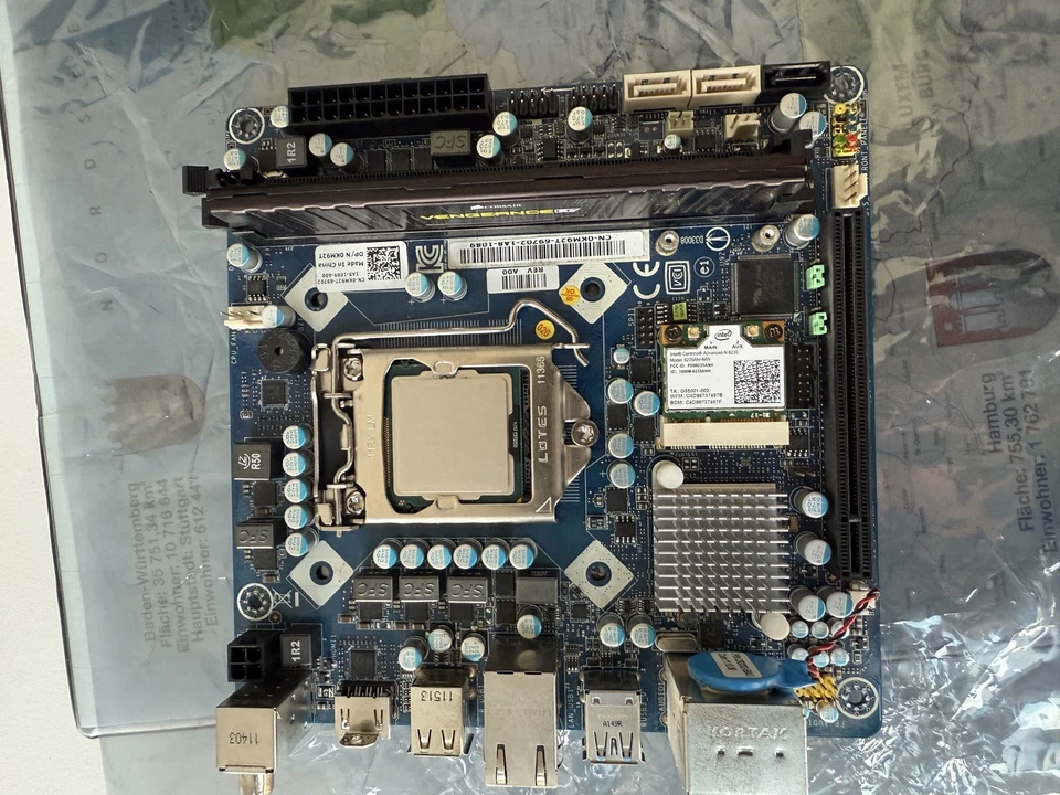 Mini-ITX Mainboard H61 0KM92T for Alienware X51 R1 Inkl. Core I5 3450 + 4gb ram - Bild 2 von 3