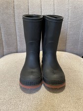 Kids Rain Snow Black Boots Size 5/6 GUC Pre-owned Unbranded