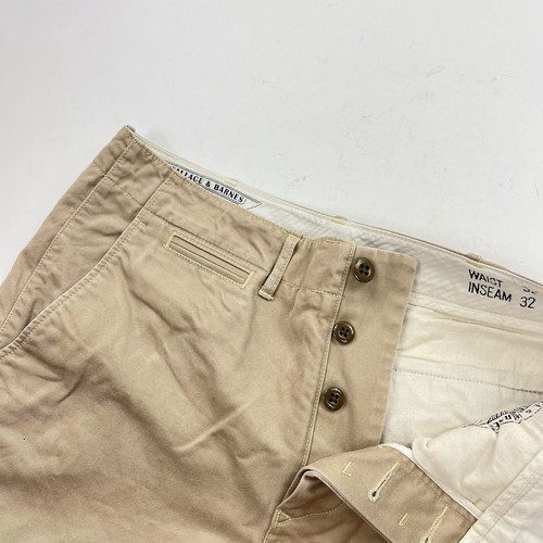 Wallace & Barnes Slim Fit Officers Chino Military Pant Button Fly Size 32x29 - Picture 3 of 16