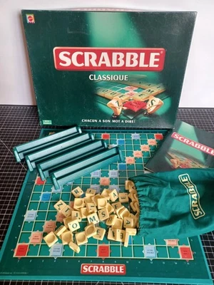 🎲 🔤 Jeu De Société Scrabble Classique Mattel 1999 Complet Et Reconditionné - Photo 1/4