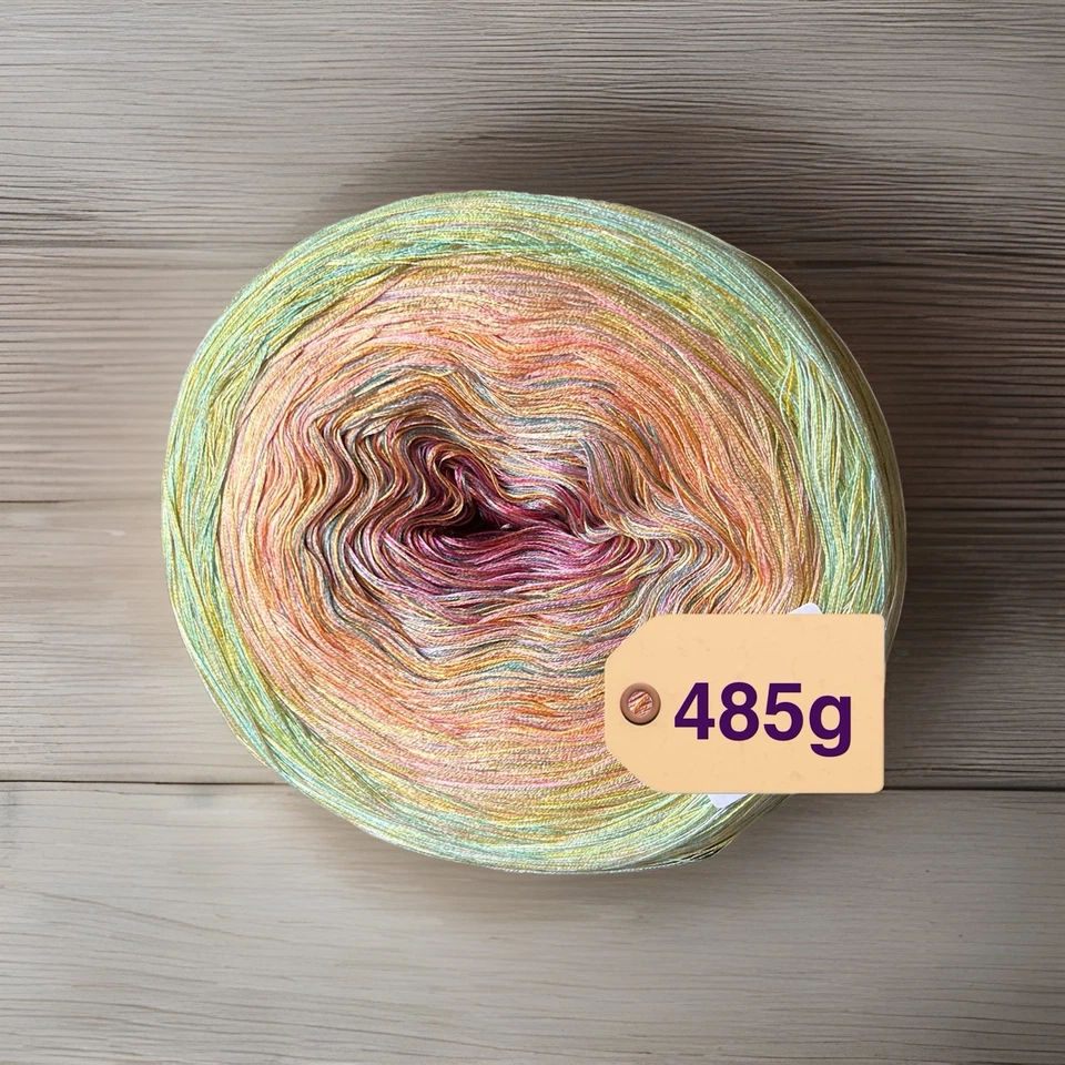 Hilo de algodón Lyocell Tencel Sultan Ombre 1,07 lb rosa púrpura verde 2624 yardas Foto 3 de 4