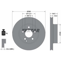 2X Textar 92159603 Bremsscheibe FüR Mercedes Benz C Klasse W204 S204 C204
