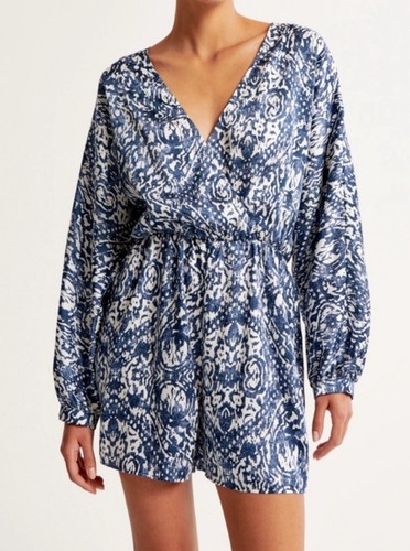 Abercrombie & Fitch Romper Long Sleeve Green Floral NEW Size SP - Picture 9 of 11