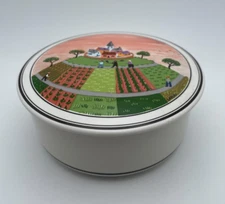 Villeroy & Boch Design Naif LaPlau Country Farm Covered Candy Trinket Box C67