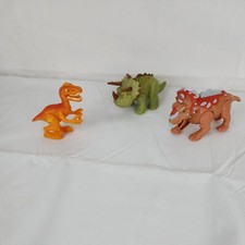 Lot of 3 Jurassic World Playskool Dinosaurs Heroes Triceratops Raptor Hasbro