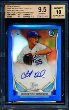 Christian Binford 2014 Bowman Chrome Blue Refractor Auto #/150 BGS 9.5 (BuyMVP)
