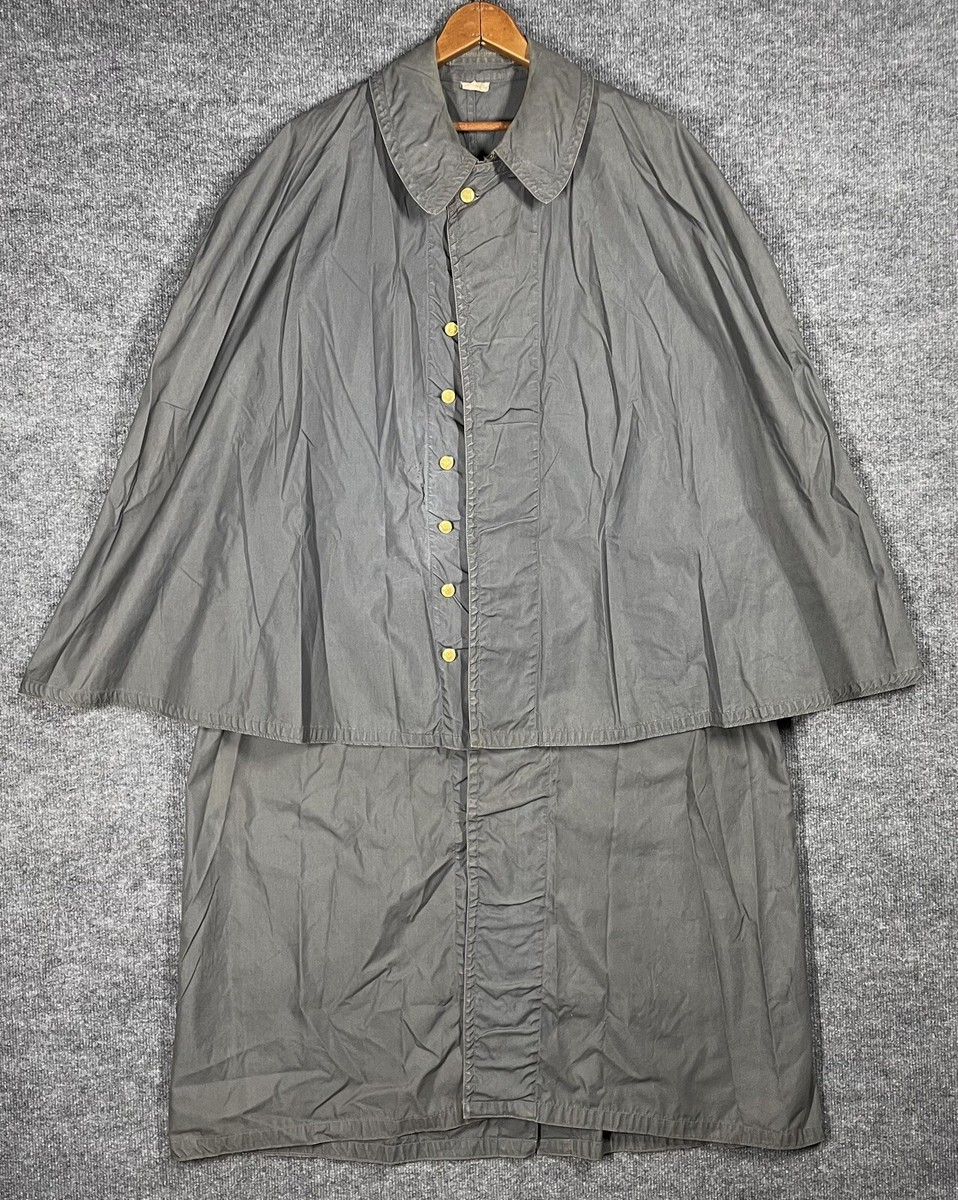 VINTAGE 40s WWII West Point Cadet Raincoat Jacket Cape VINTAGE 40s WWII West Point Cadet Raincoat Jacket Cape
