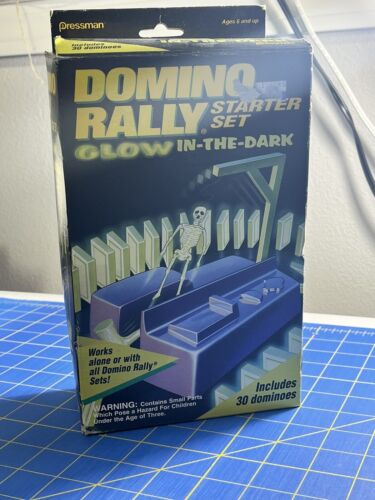 Pressman DOMINO RALLY Hangman Glow In The Dark Starter Set Vintage 1994 - Picture 1 of 4