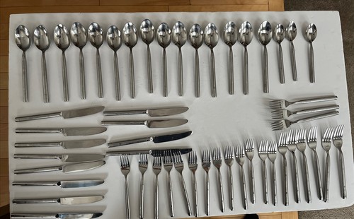 HAMPTON SILVERSMITHS Stainless Steel Flatware Lot Of 52 Pieces