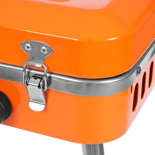 Cocina Parrilla de Gas Portátil Acero Laminado en Frío para Camping Picnic Naranja 58*29*7cm - Imagen 7 de 21