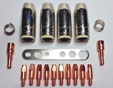 Verschlei&szlig;teile Set&acute;s MB 25/250 M6 0,8 Stromd&uuml;sen, Gasd&uuml;se, D&uuml;senstock MIG/MAG