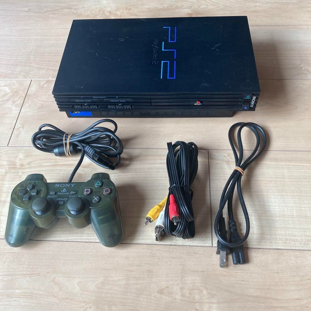 PlayStation 2 Midnight Black SCPH-50000 Used Japan Import