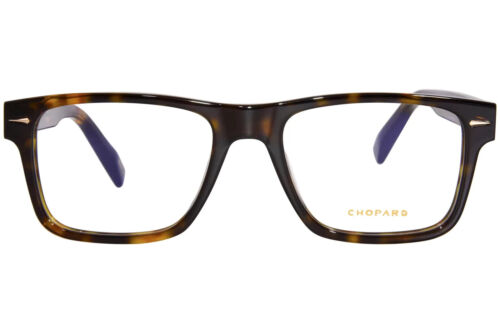 Chopard VCH341 0722 Eyeglasses Men's Dark Havana Full Rim Square Shape 54mm - Picture 2 of 3