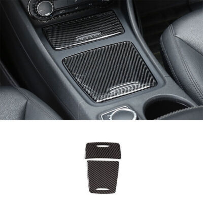 Middle Console Gear Shift Panel Decor For Benz GLA CLA 2013-19 Real Carbon Fiber